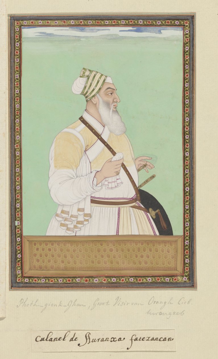 Aurangzeb'in Sadrazamı Fath Jang Khan'ın portresi by Anonymous