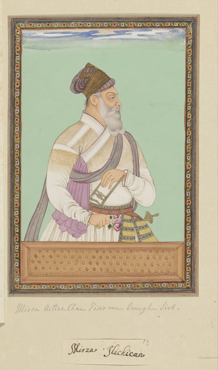 Aurangzeb'in veziri olan Mirza Ilich Khan'ın portresi by Anonymous