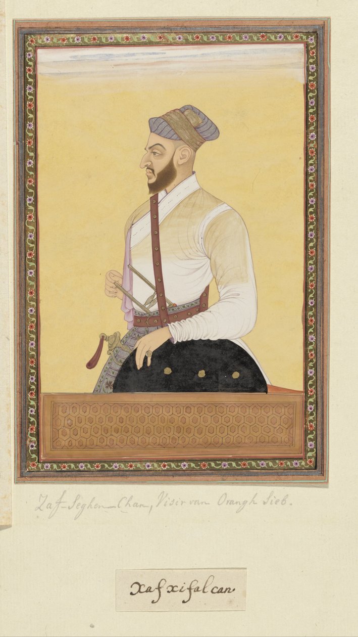 Aurangzeb'in veziri olan Saf-shikan Khan'ın portresi by Anonymous