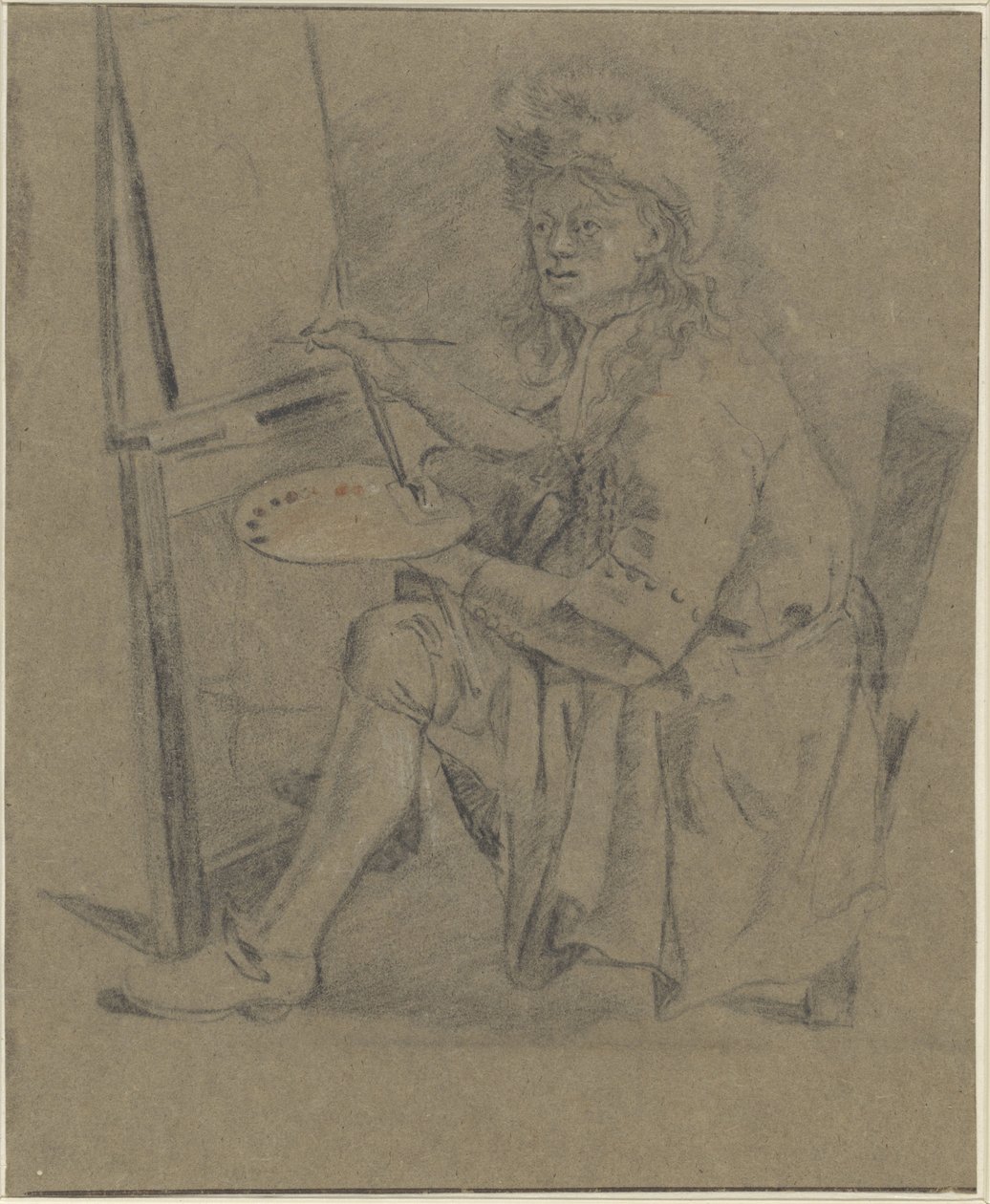 Thomas Wijck'in şövalesinin önündeki portresi by Anonymous