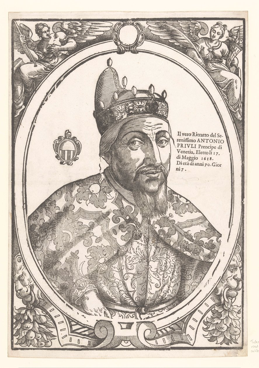 Portret van doge Antonio Priuli En Huzurlu Antonio Priuli