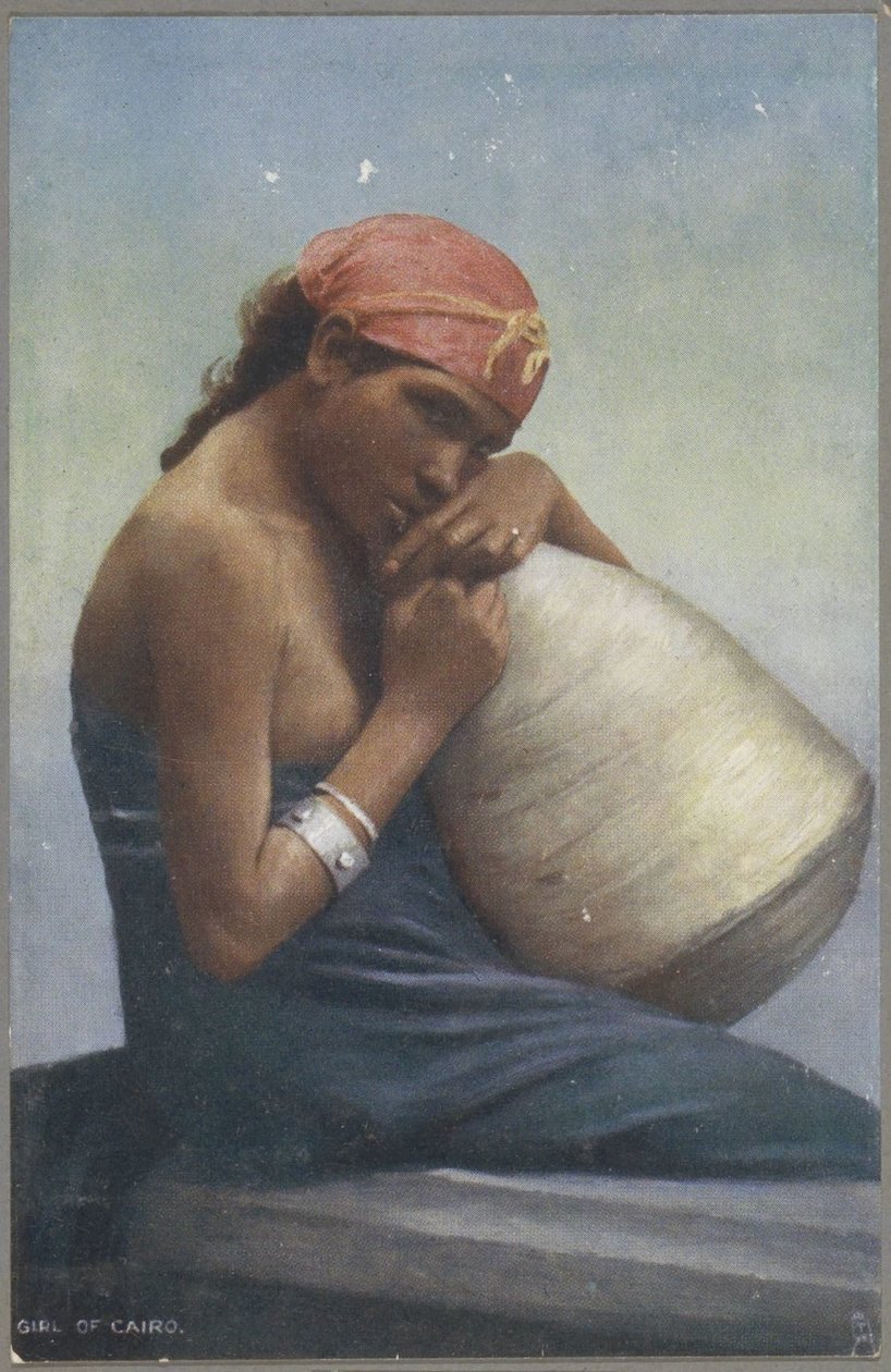 Kahire Kahire Kızı'ndan sürahili bir kızın portresi (nesnedeki başlık) by Anonymous