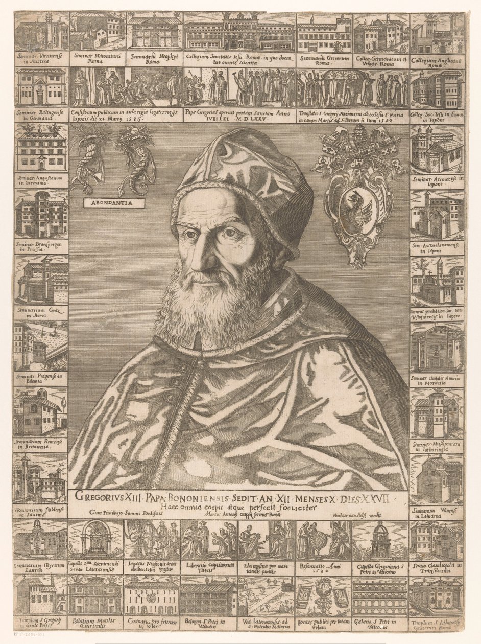 Portret van paus Gregorius XIII by Anonymous