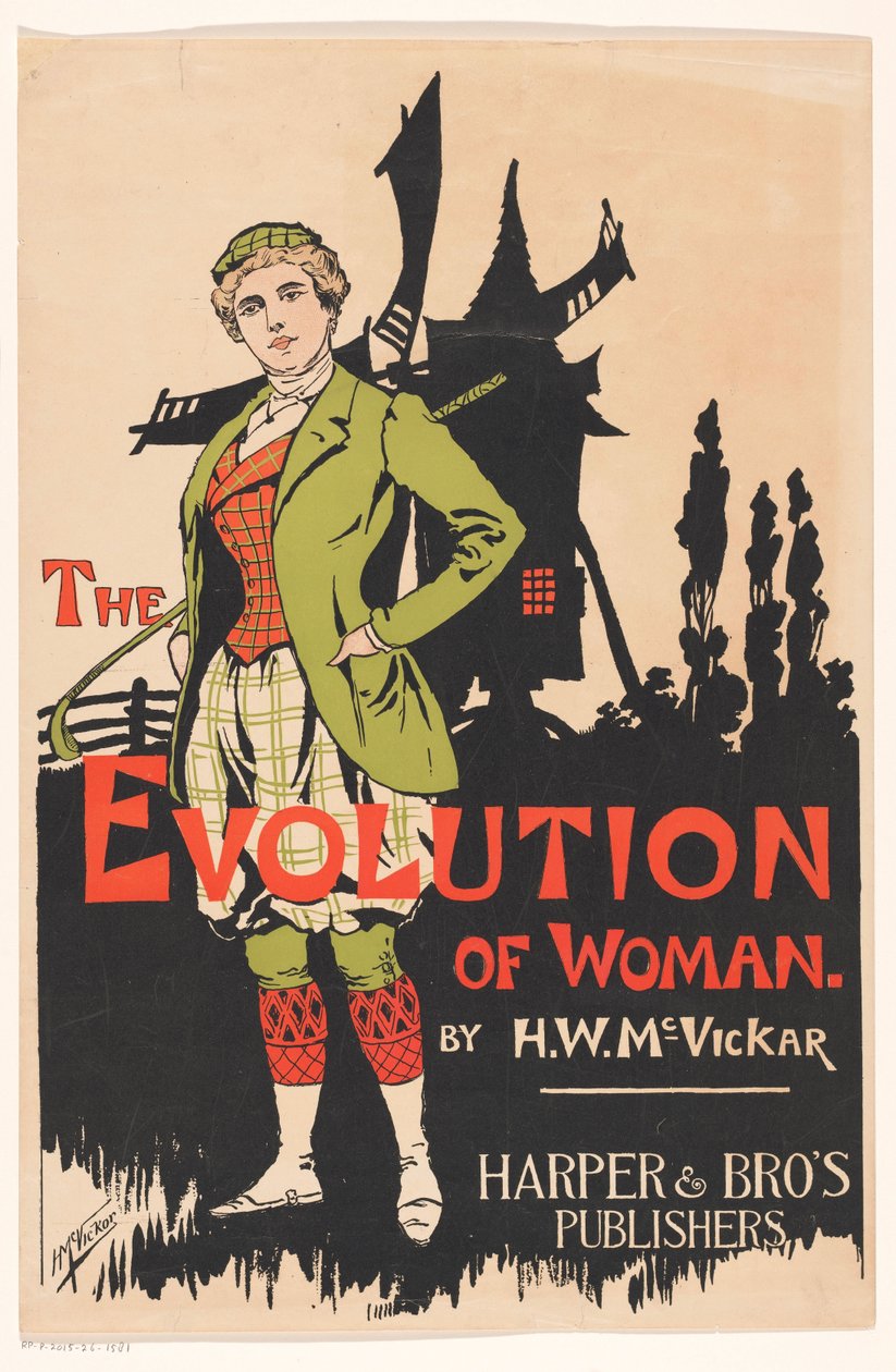 Harry Whitney McVickar tarafından Kadının Evrimi için Reklam by Anonymous