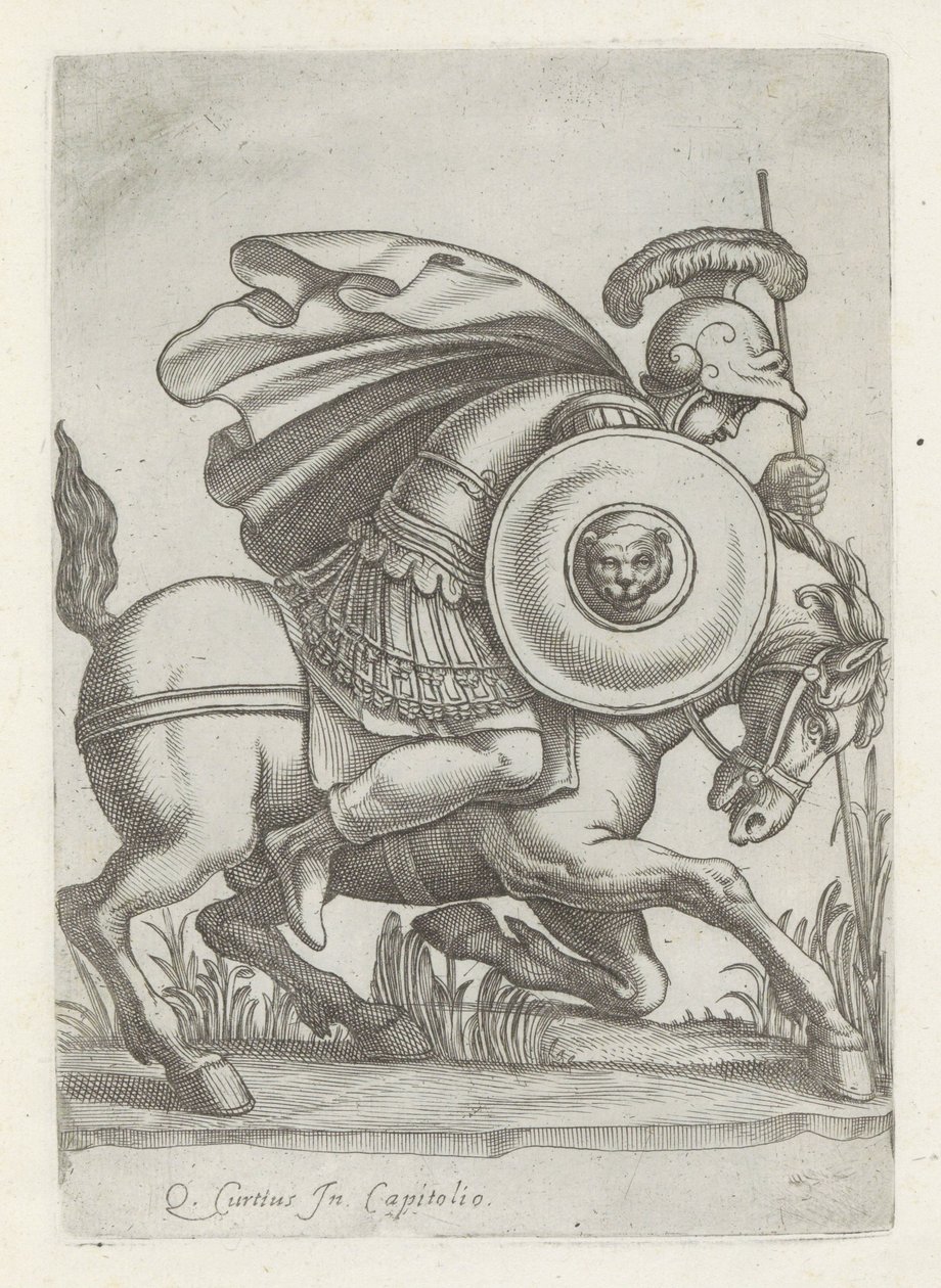Rölyef, daad van Marcus Curtius ile tanıştı Roma
