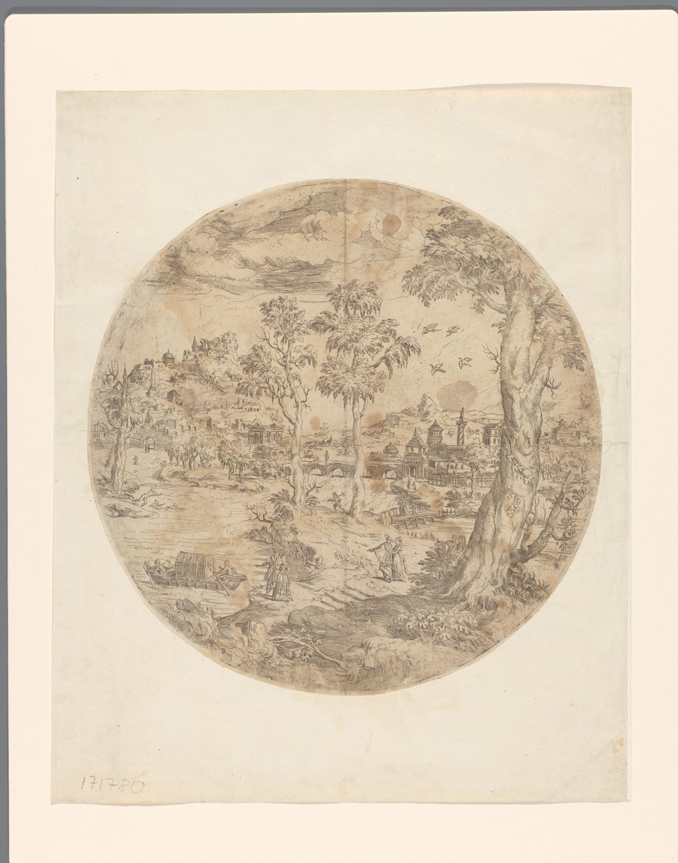 Yuvarlak fantezi manzara by Anonymous