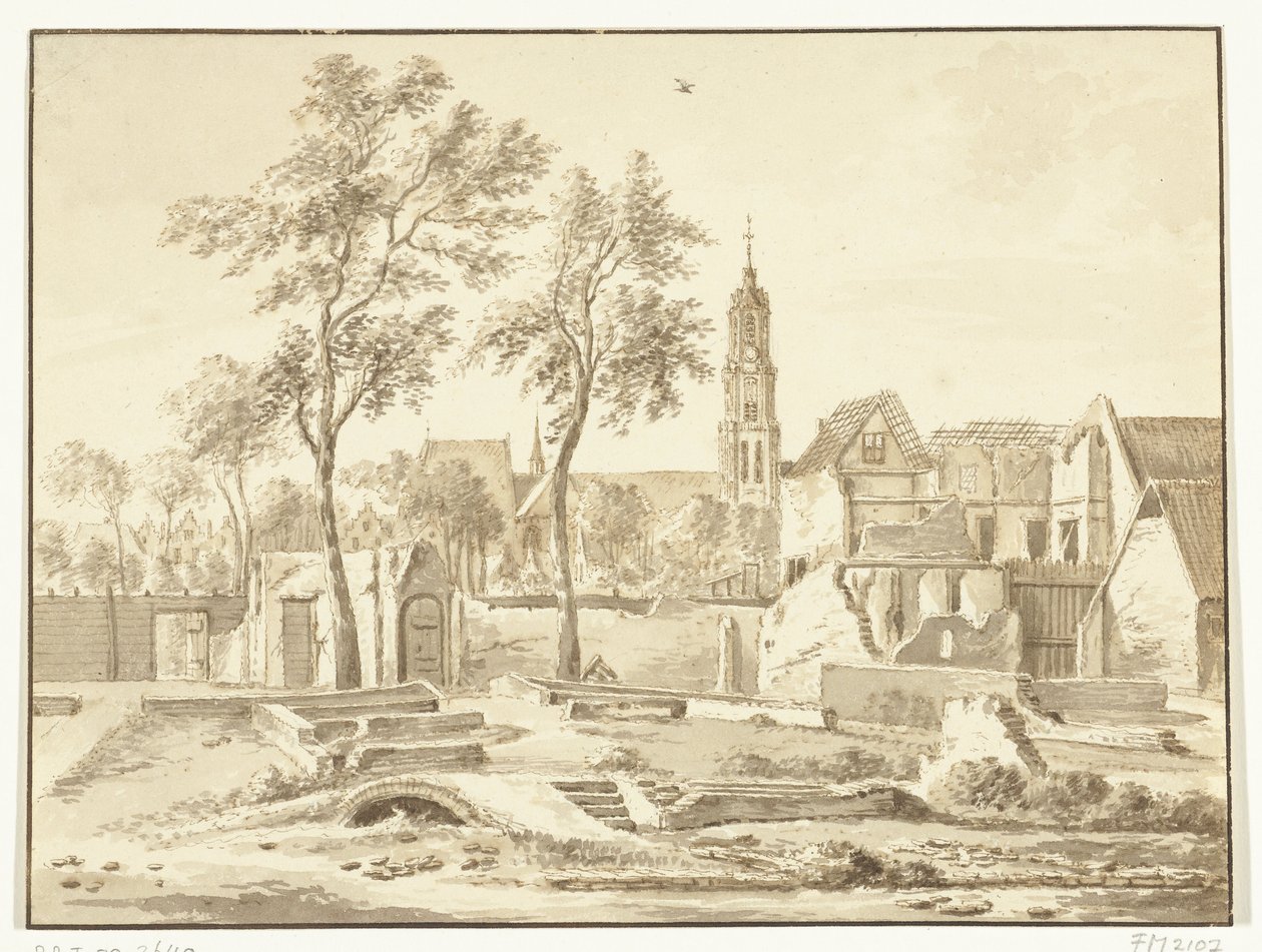 Barut felaketinden sonra Delft'te harabe, 1654 by Anonymous