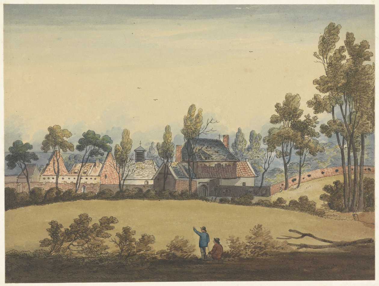Hougoumont kalıntıları Yedi tabak Waterloo ve çevresi (seri başlığı) by Anonymous