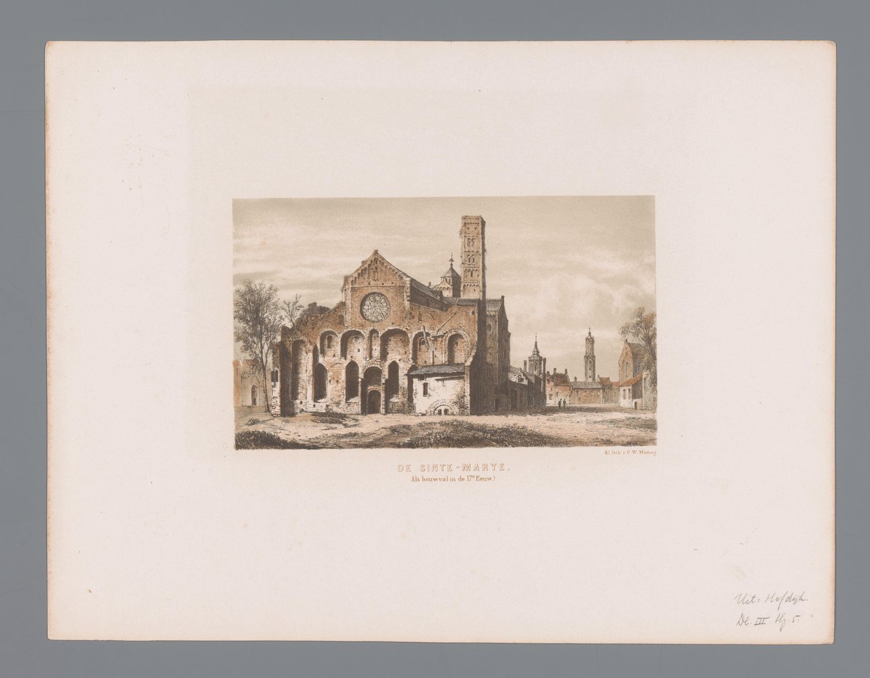 Utrecht De Sinte-Marye'deki Mariakerk Harabeleri (nesne üzerindeki başlık) by Anonymous