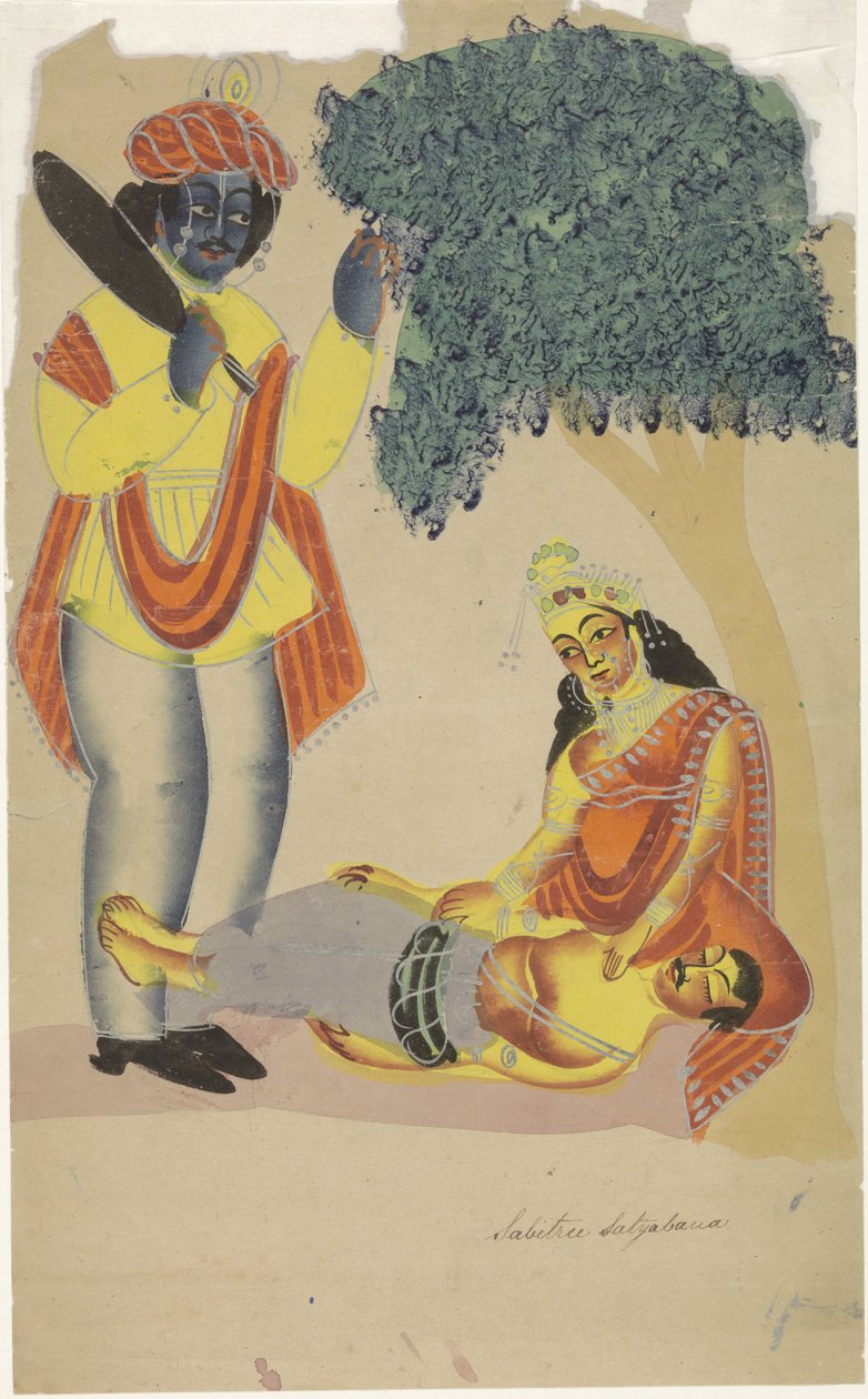 Savitri ve ölüm tanrısı Yama by Anonymous
