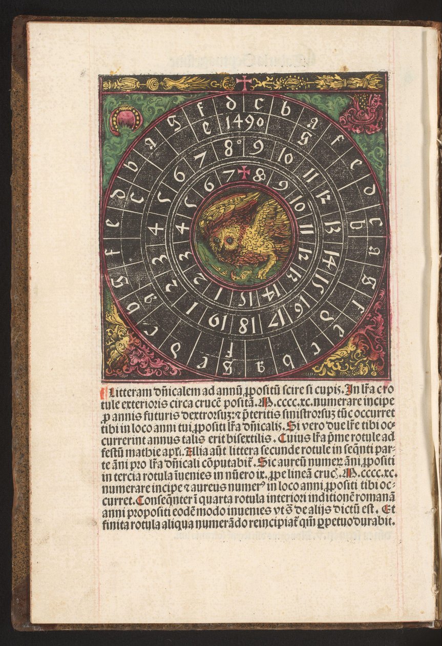 Pazar mektubunu belirleme programı (littera dominicalis) by Anonymous