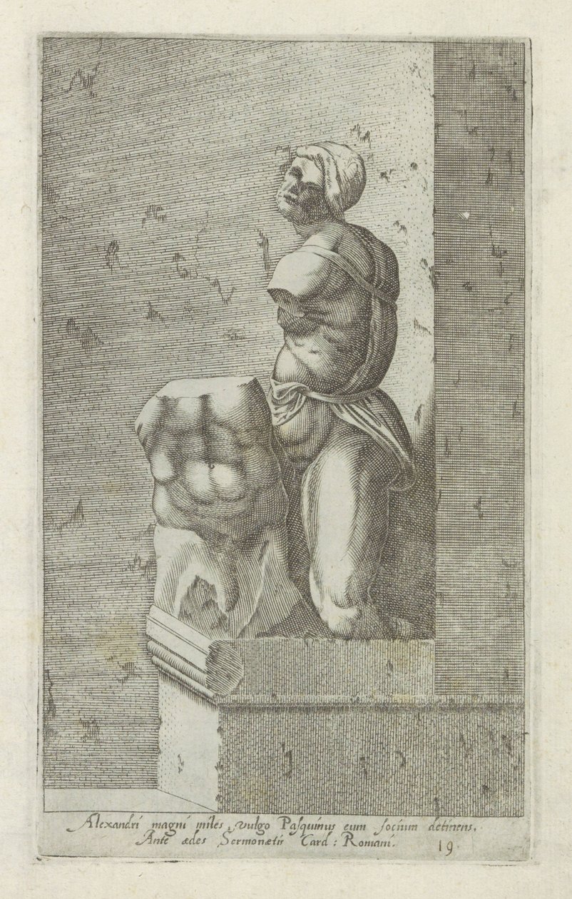 Heykeltıraş van Pasquino Büyük asker İskender, genellikle Pasquinus ve Focius Roma