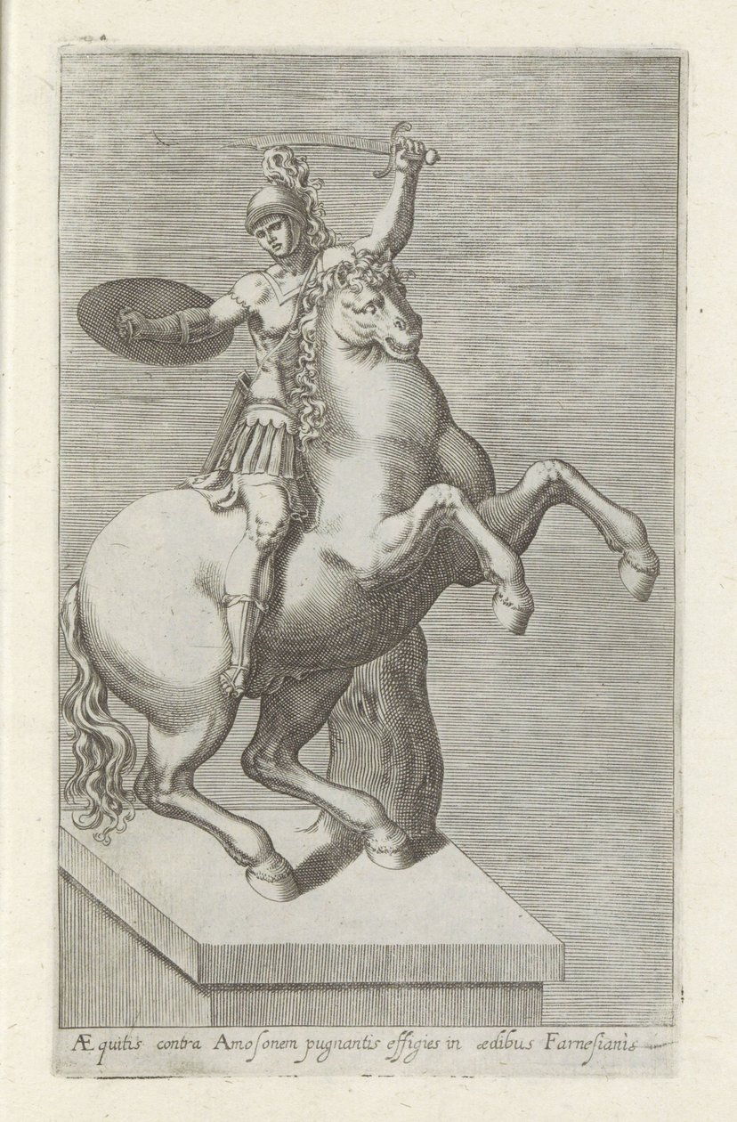 Heykeltıraş van een Romeinse soldaat te paard (nesne üzerindeki başlık) Roma