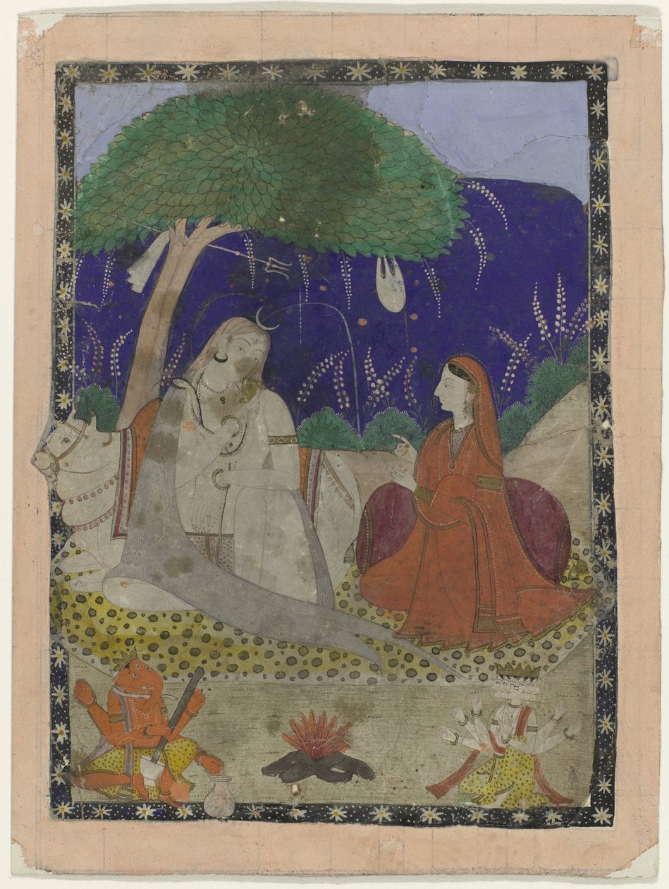 Çocuklarla Shiva ve Parvati by Anonymous