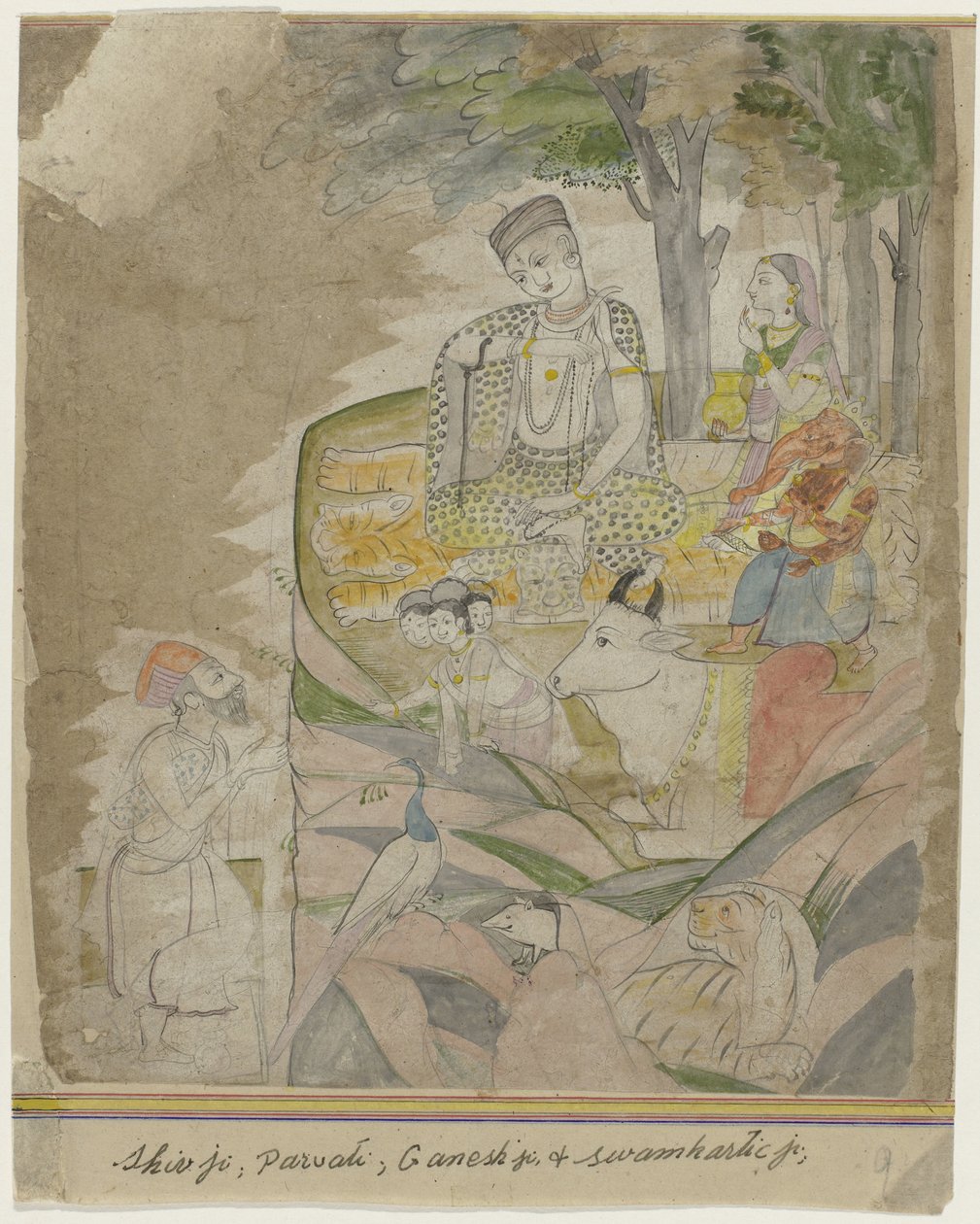 Shiva M Parvati Op Berg by Anonymous