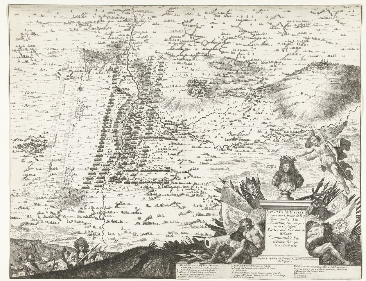 Cüruf bij Kassel, 1677 Cassel Savaşı, Majestelerinin Tek Kardeşi Komutasındaki Kral Ordusu tarafından Kazanıldı, Hollanda Estates Ordusunda, Orange Prensi tarafından 11 Nisan 1677