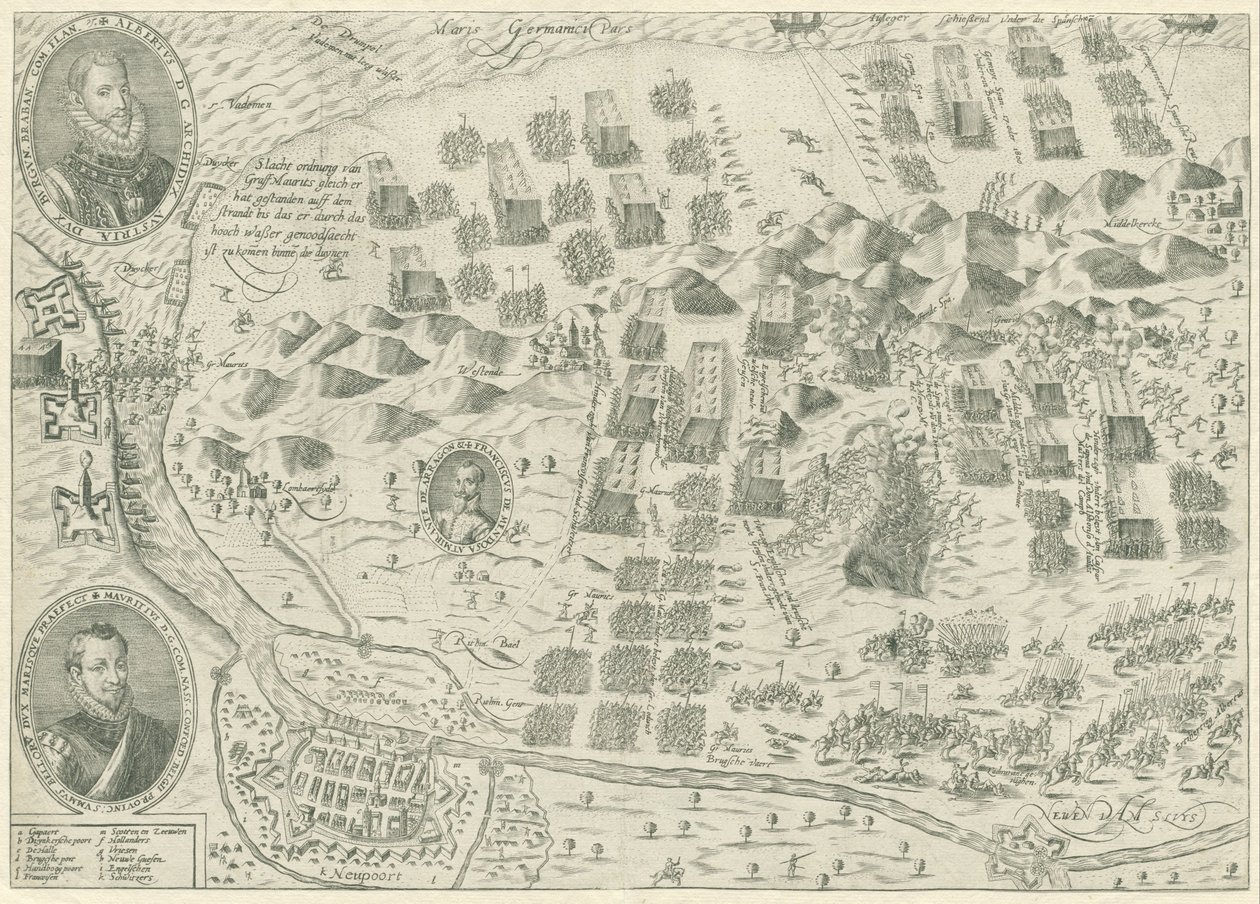 Nieuwpoort Savaşı, 1600 by Anonymous