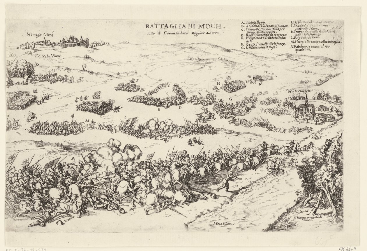 Mookerheide cüruf operasyonu, 1574 Moch Muharebesi, Commendator Maggiore An.o 1574 altında (nesnedeki başlık) by Anonymous