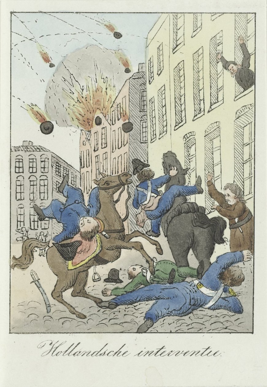 Hollanda müdahalesinin karikatürü, 1831 Hollanda müdahalesi (nesne üzerindeki başlık) by Anonymous