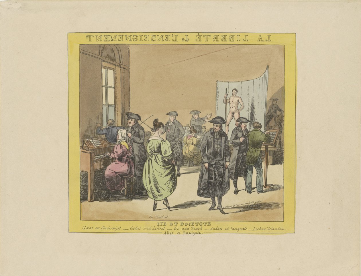 Eğitim özgürlüğü karikatürü, 1828 La liberté de l