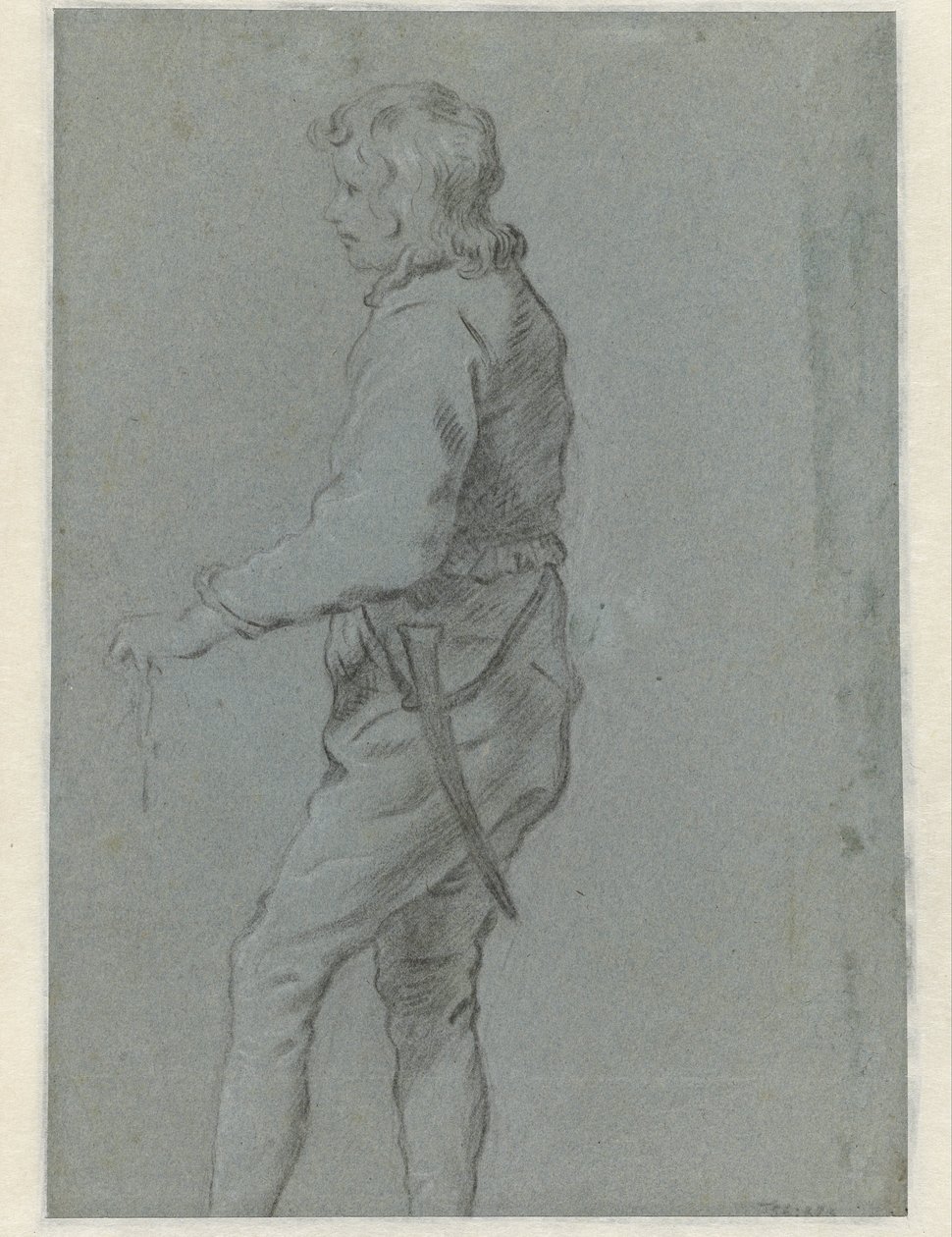 Ayakta genç adam, solda by Anonymous