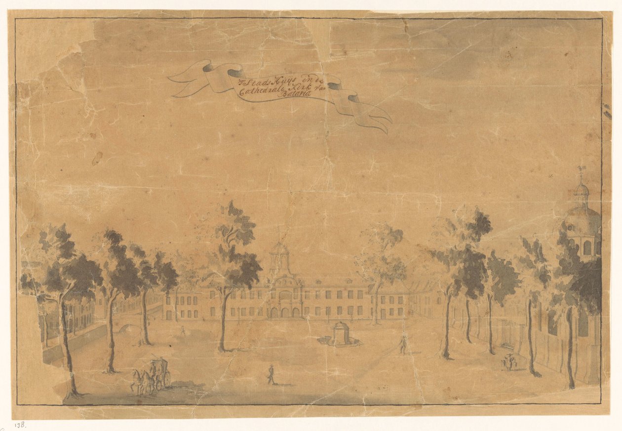 Belediye Binası ve Batavia 'T Stads Huijs Kilisesi ve Batavia Katedral Kilisesi (nesnenin başlığı) by Anonymous