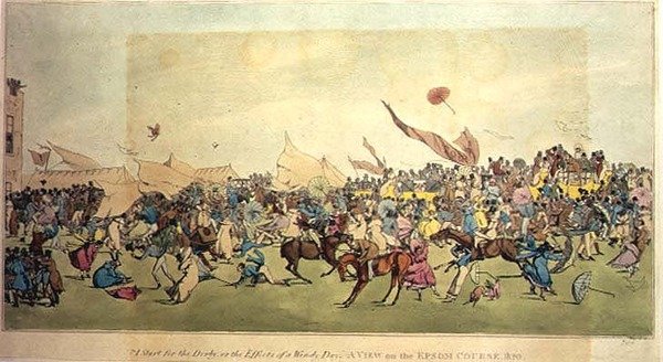 Epsom Başlangıcı veya Rüzgarlı Bir Günün Etkileri, 1820 by Anonymous