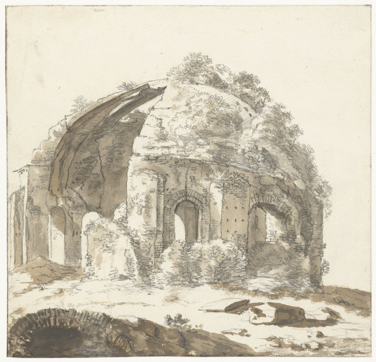 Tempel van Minerva Medica te Roma by Anonymous