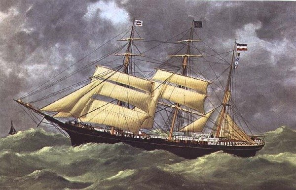 Barque Dora (baskı) by Anonymous