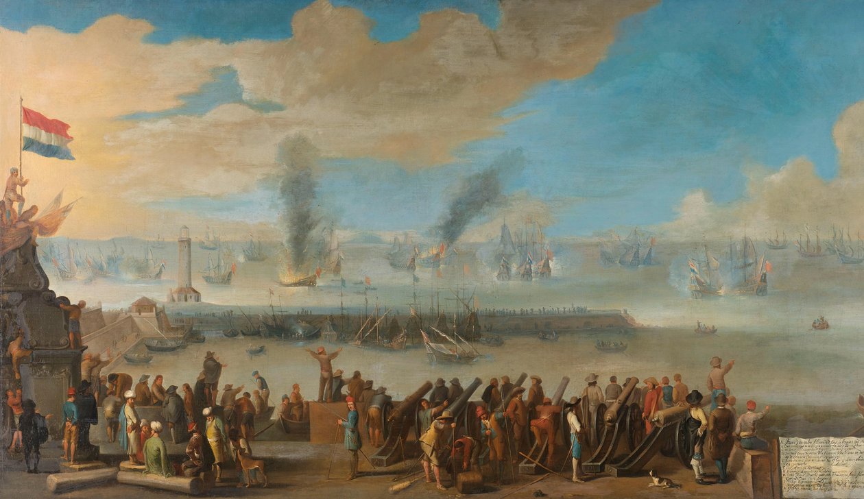 Livorno yakınlarındaki Savaş (14 Mart 1653) by Anonymous