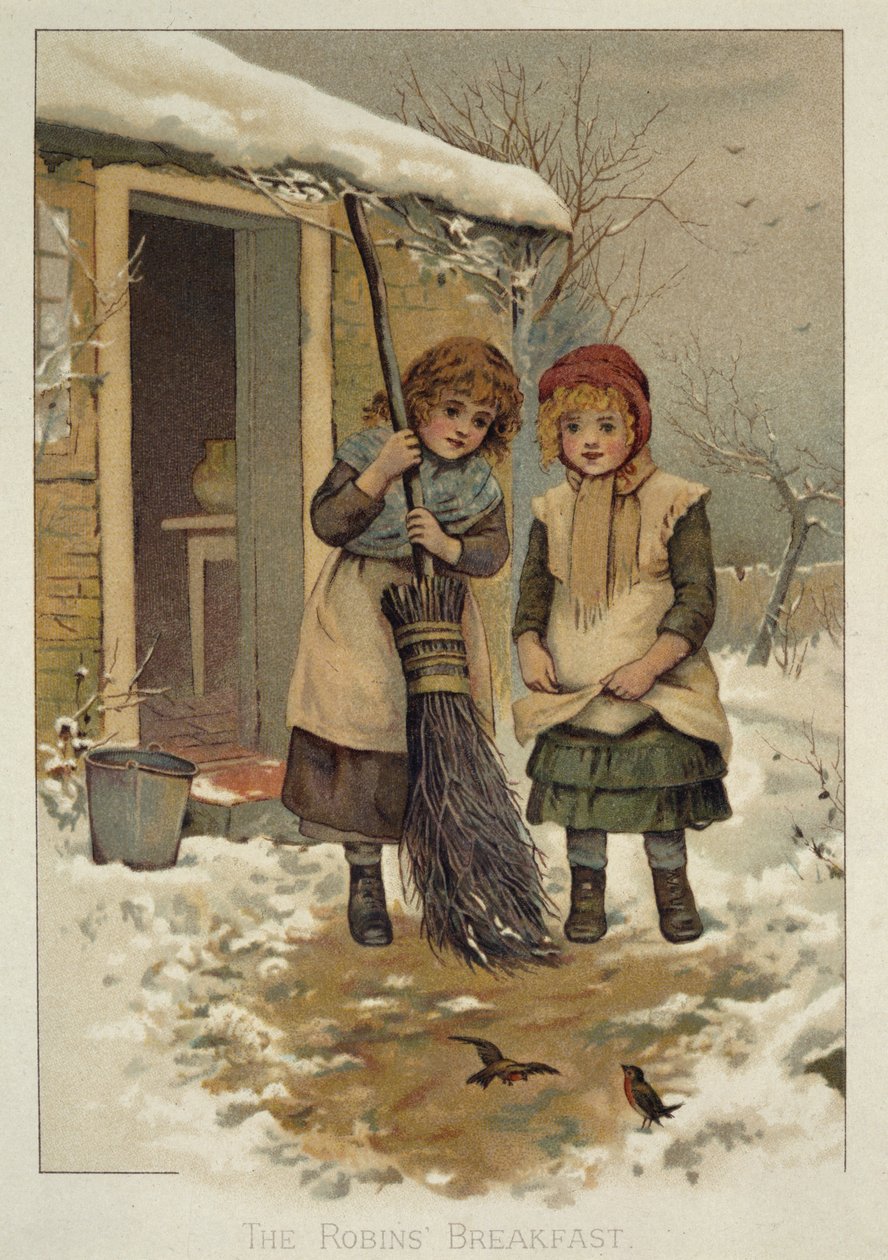 Robins Kahvaltısı, Viktorya Dönemi İllüstrasyonu by Anonymous
