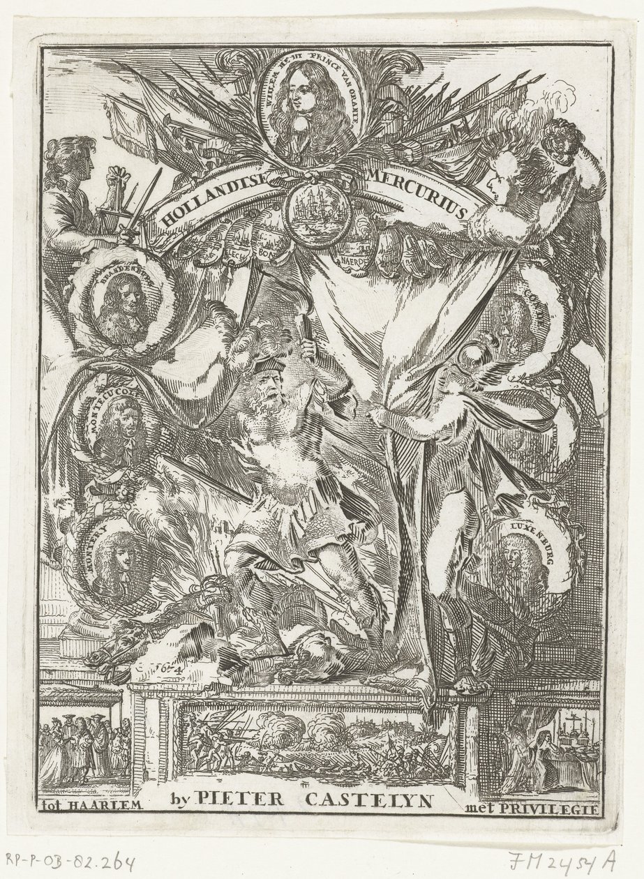 1673 yılının Hollanda Merkürünün başlık sayfası (nesnedeki başlık) by Anonymous