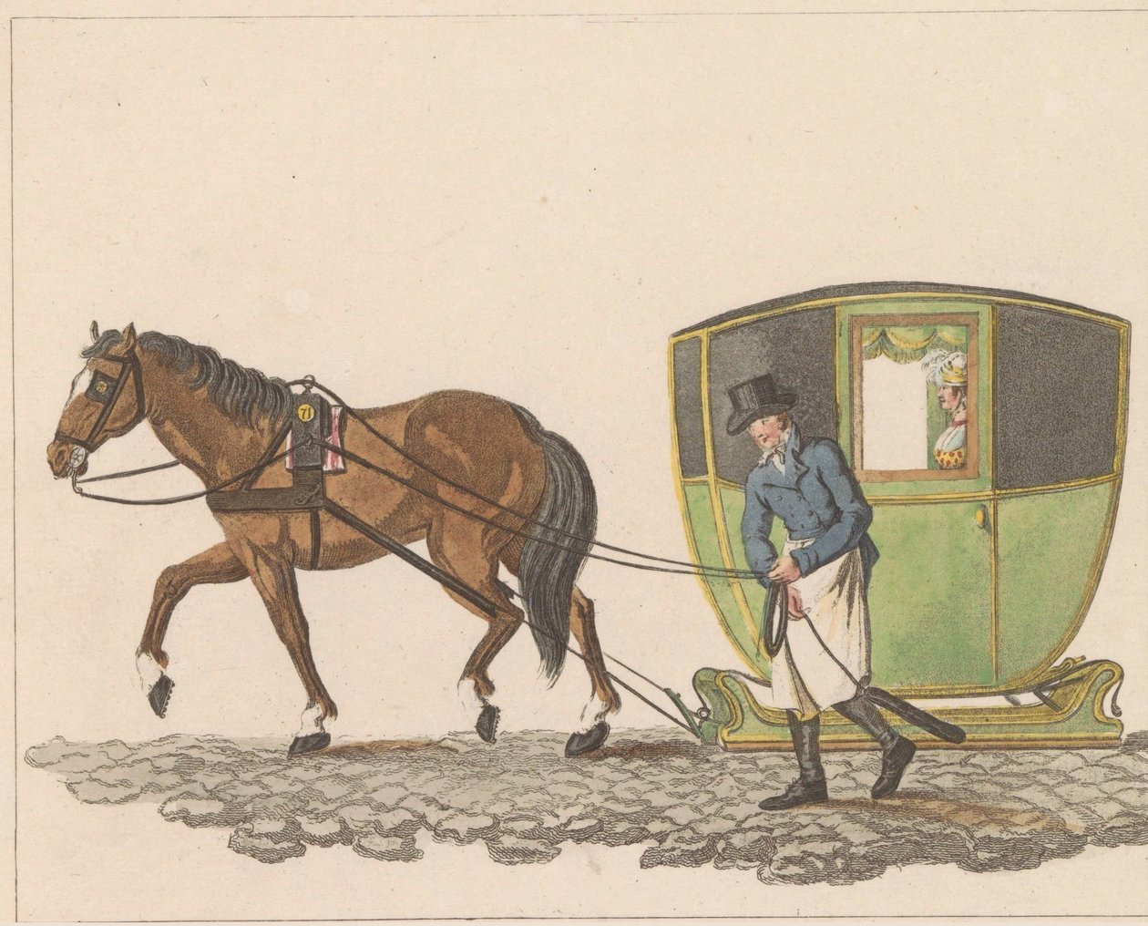 Toeslede, 1810-1825 Kiralık kızak, Sleede veya Slee adı altında konserve (nesne üzerindeki başlık) by Anonymous