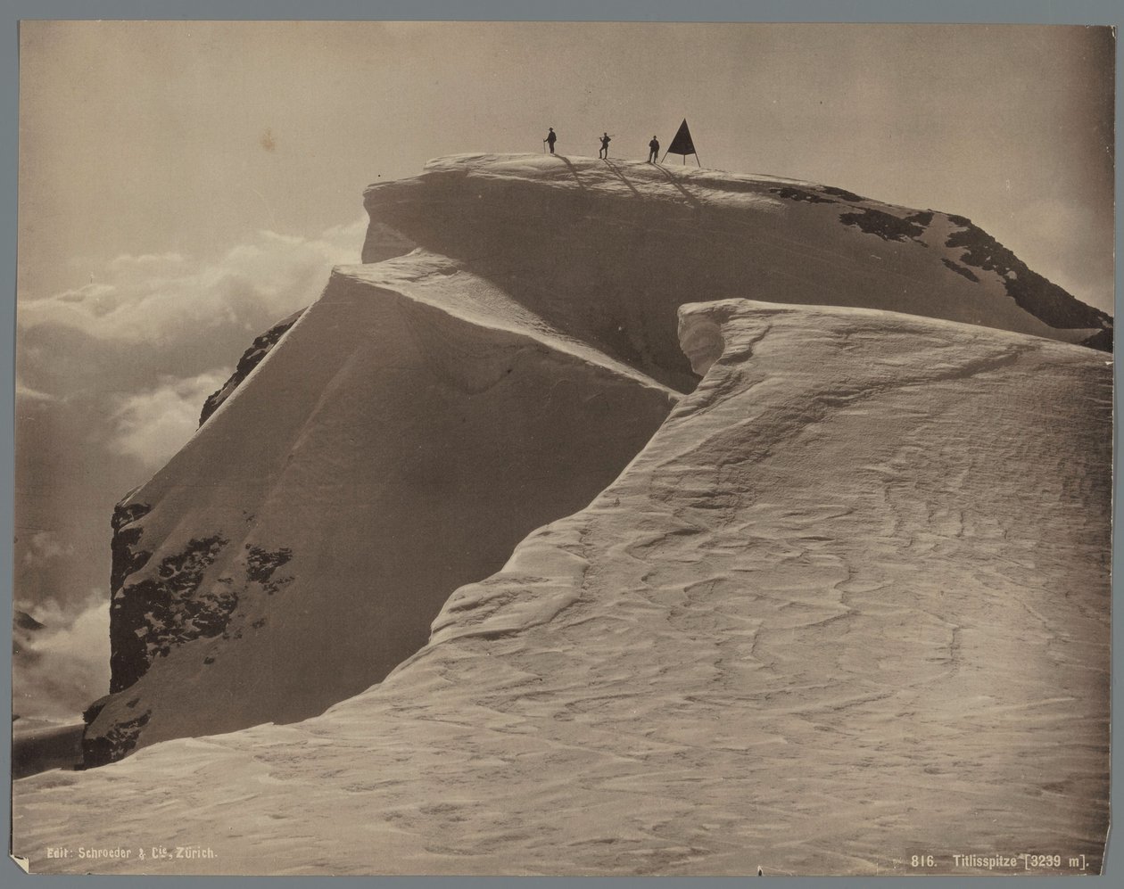 İsviçre'de Engelberg yakınlarındaki Titlis'in tepesi Titlisspitze [3239 m] (nesnedeki başlık) by Anonymous