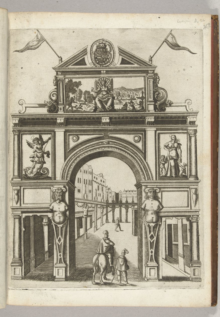 Şehrin Hizmetçisi ile Zafer Kapısı, 1594 by Anonymous
