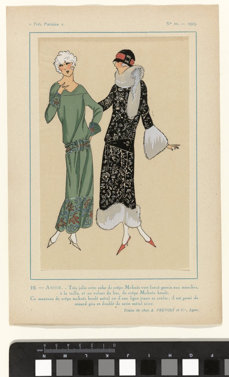 Çok Parisli, 1923, No 10: 10. - DOSTLUK. - Bu elbise çok güzel... by Anonymous