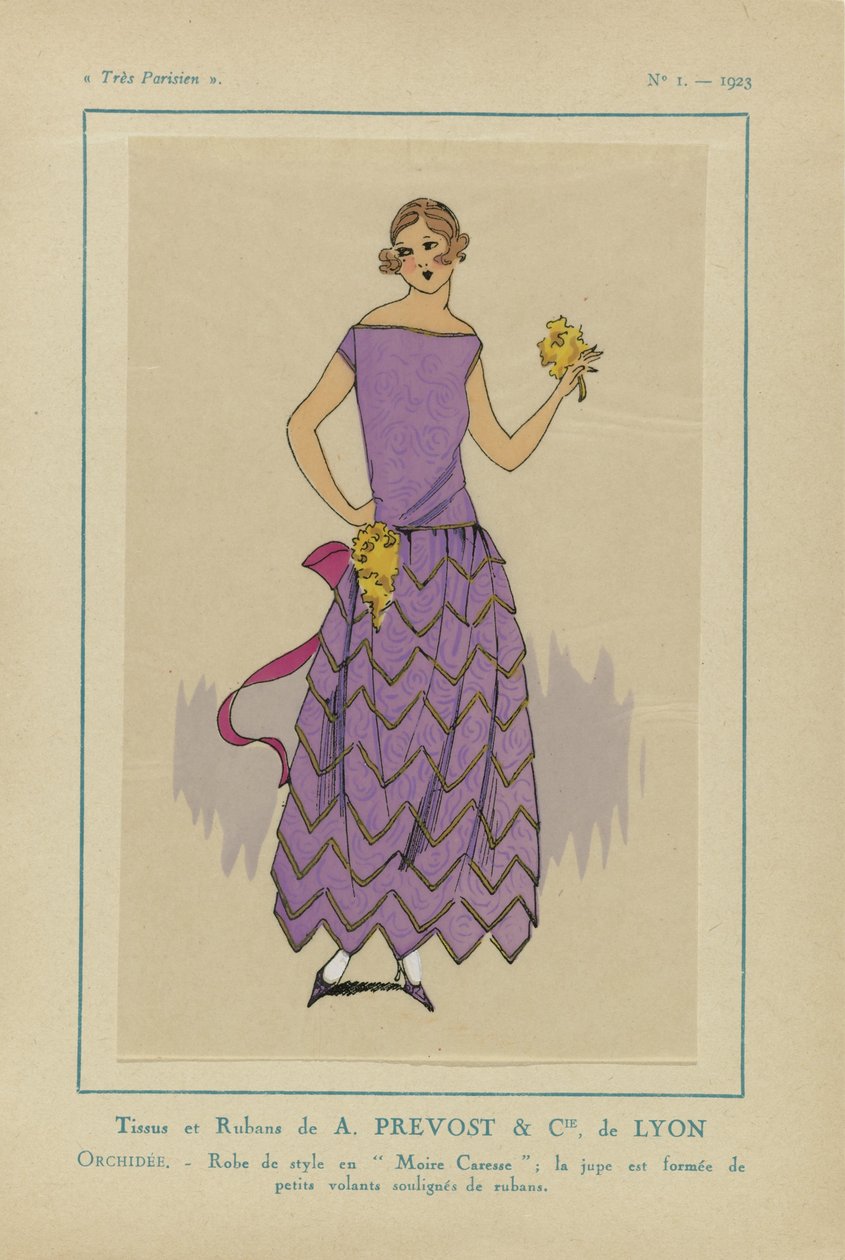 Çok Parisli, 1923, No 1: Kumaşlar ve Kurdeleler, A. PREVOST.... by Anonymous