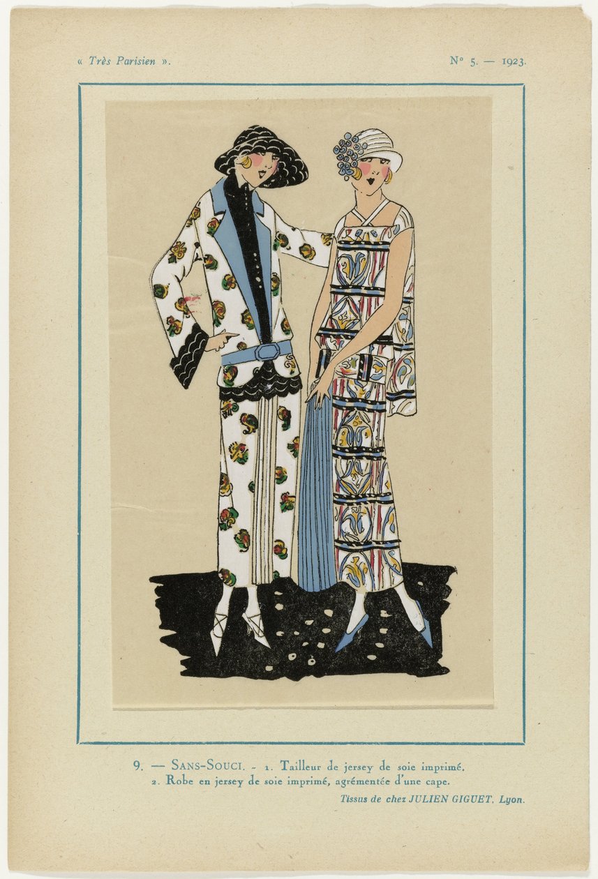 Çok Parisli, 1923, No 5: 9.- SANS-SOUCI. 1. Jersey takım elbise... by Anonymous