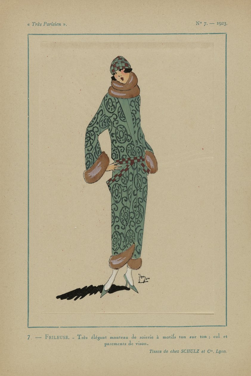 Çok Parisli, 1923, No 7: 7. - FRILEUSE. - Çok şık bir ceket... by Anonymous