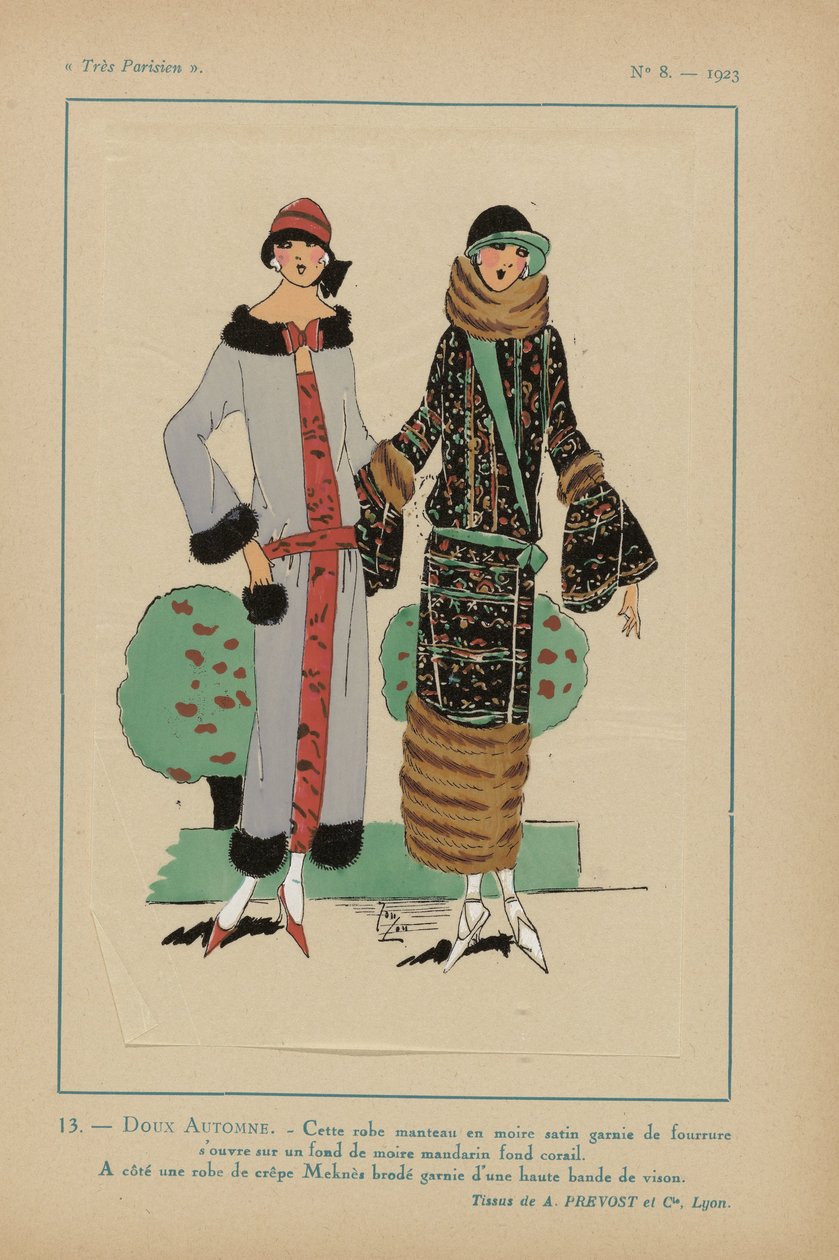 Çok Parisli, 1923, No 8: 13.- TATLI SONBAHAR. - Bu palto elbise... by Anonymous
