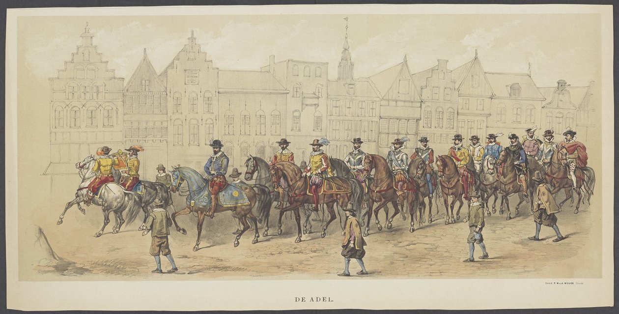 Utrecht maskeli balo, plaka a: soylular, 1856 Asalet. (nesne üzerindeki başlık) Hollanda Özgürlüğünün Kurucuları, (William I zamanında) H.H. Utrechtsche Hooge