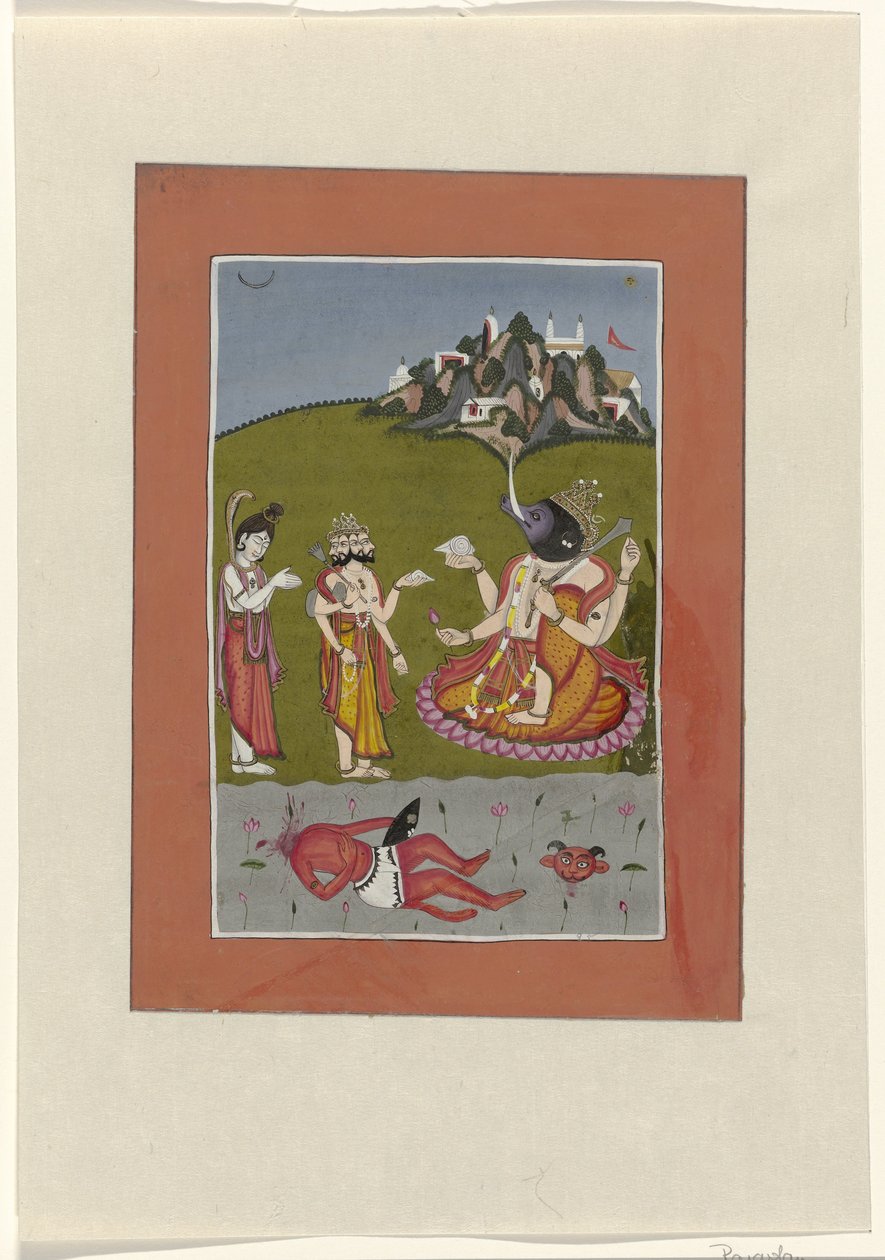 Varaha (Vishnu'nun domuz olarak vücut bulmuş hali) Vishnu'nun avatarları (dizi başlığı) by Anonymous