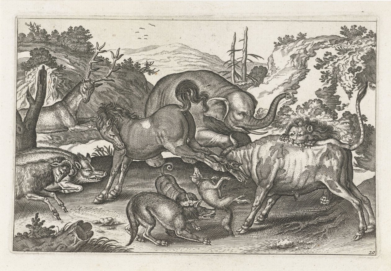 savaşan hayvanlar Dört ayaklı hayvanlar (dizi adı) Animalivm Qvaddrvpedvm (dizi başlığı) by Anonymous