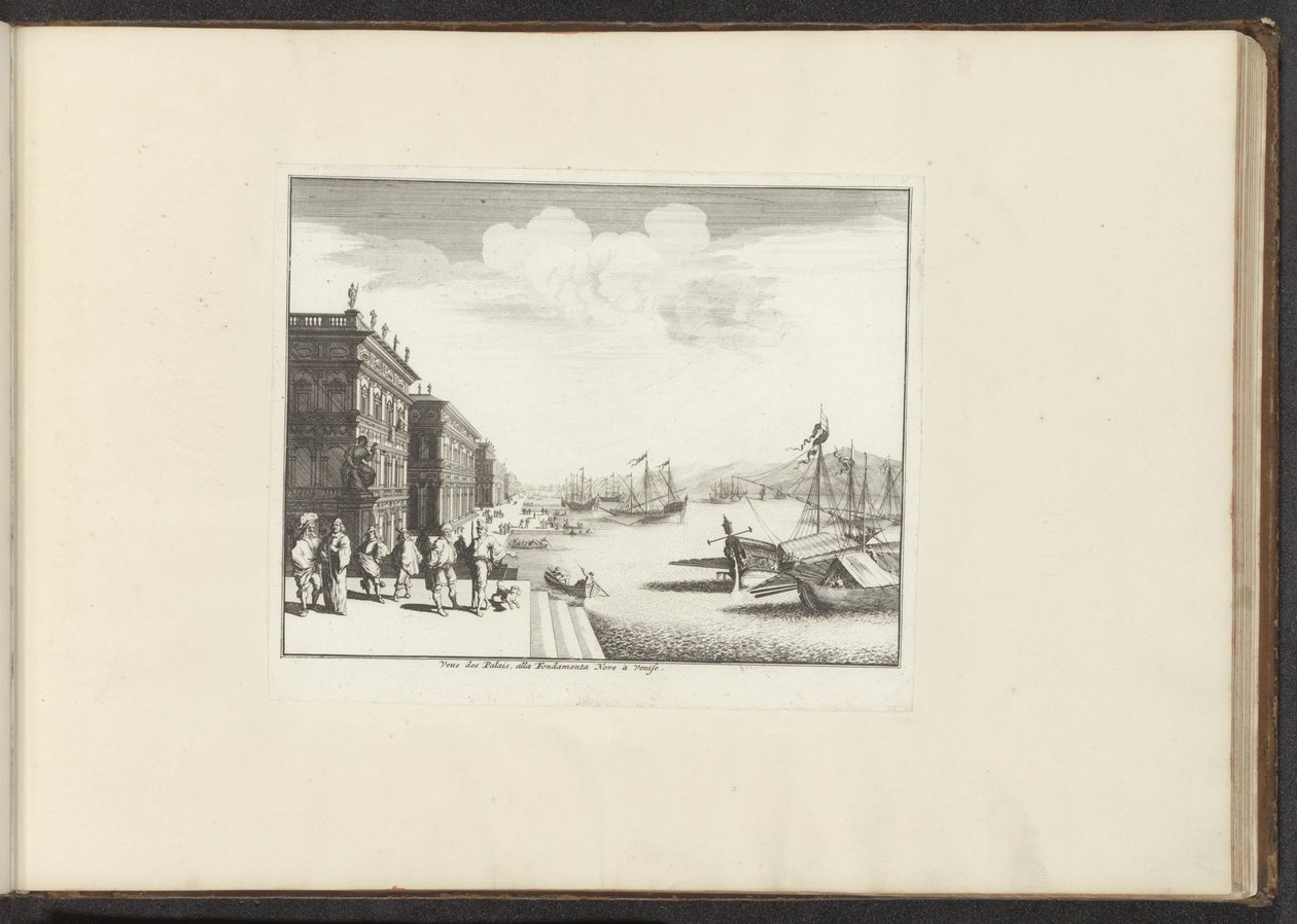 Venedik sahil sarayları Veue des Palais, alla Fondamenta Nove à Venise (nesne üzerindeki başlık) Venedik, Livorno, Napoli ve Roma'daki saraylar ve anıtlar (seri başlığı) by Anonymous