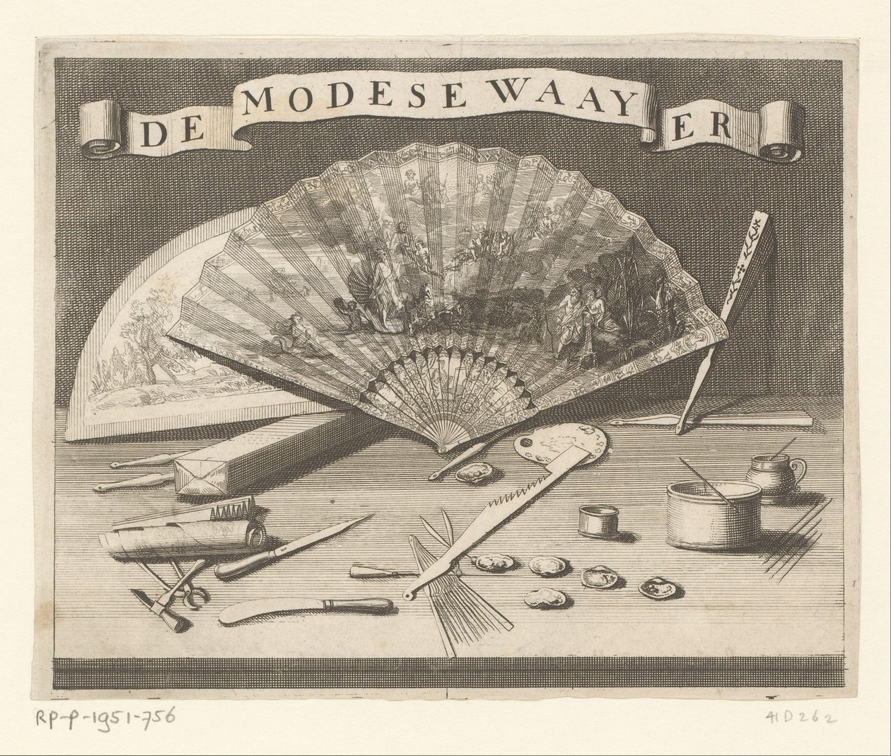 Fan ve fan yapmak için araçlar The Fashionable Waayer (nesne üzerindeki başlık) by Anonymous