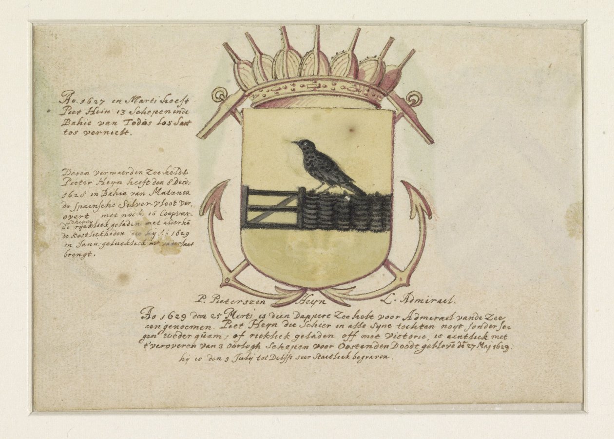 Van Dorth ve Amiral Jacob Willekens'in arması ve boş bir arması by Anonymous