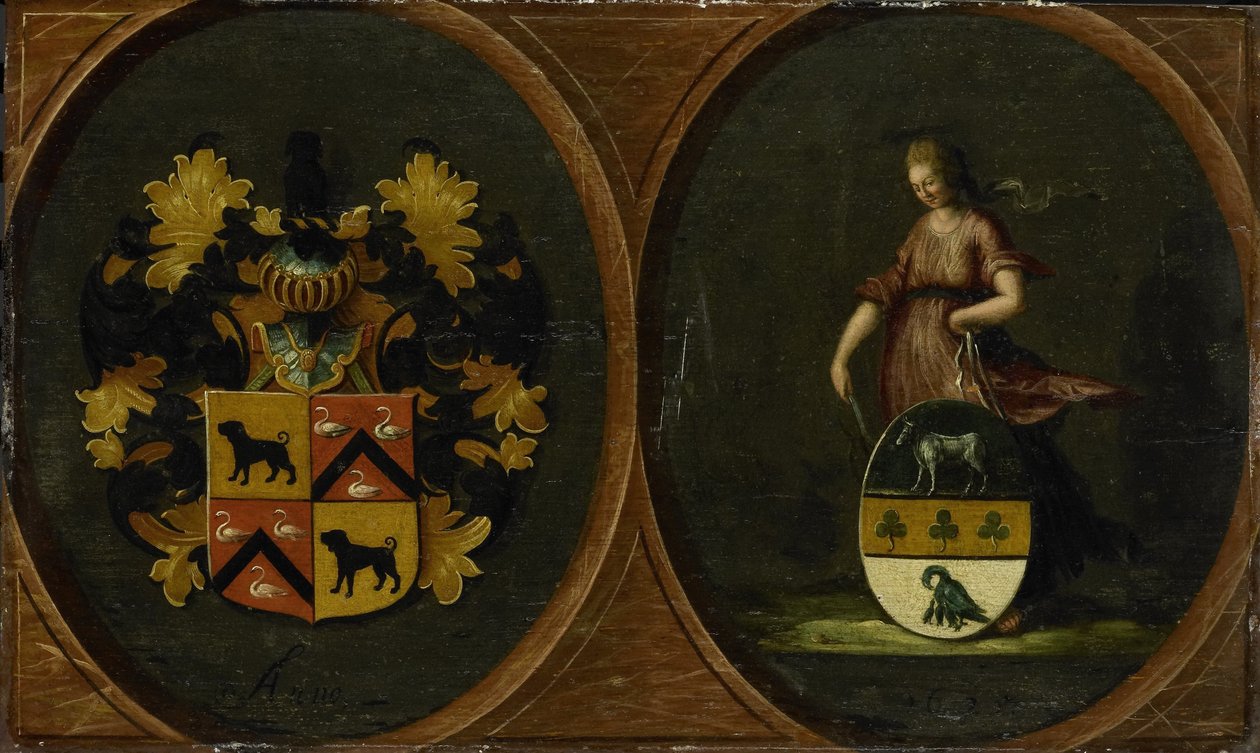 Pieter Courten ve Hortensia del Prado çiftinin arması, 1625 by Anonymous