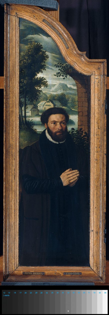 Julien de Brouckere Portresi ile Üç Parçalı Kanadı by Anonymous