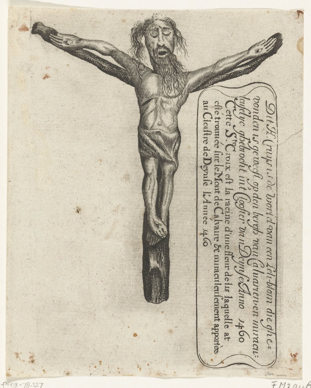 Deinze manastırındaki mucizevi haç, 1460 Bu H. Cruys, Clooster van Deynse Anno 1460