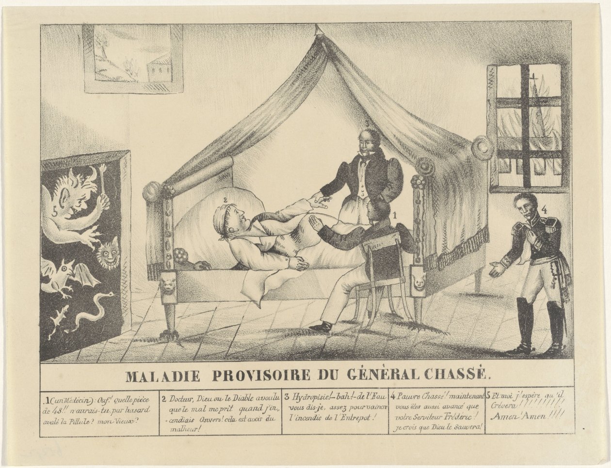 Ziekbed van genel Şasi, 1830 General Chassé